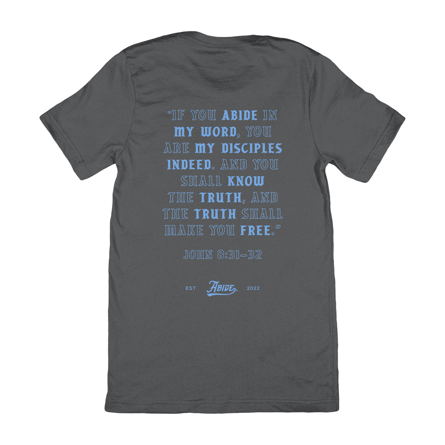 Abide. Heather Charcoal T-Shirt