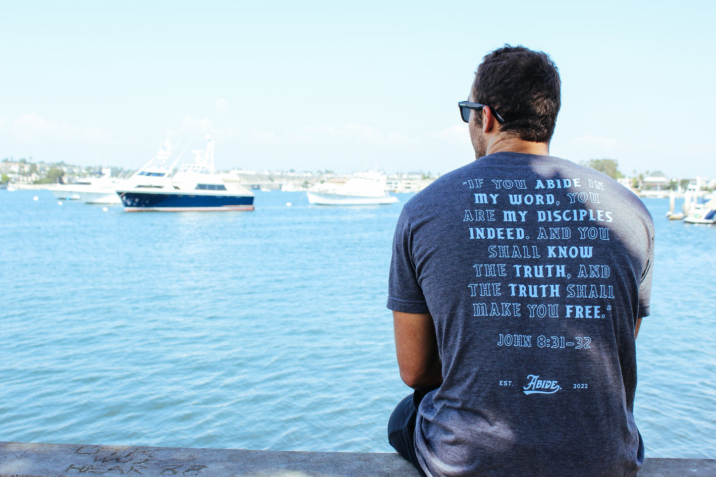 Abide. Heather Charcoal T-Shirt