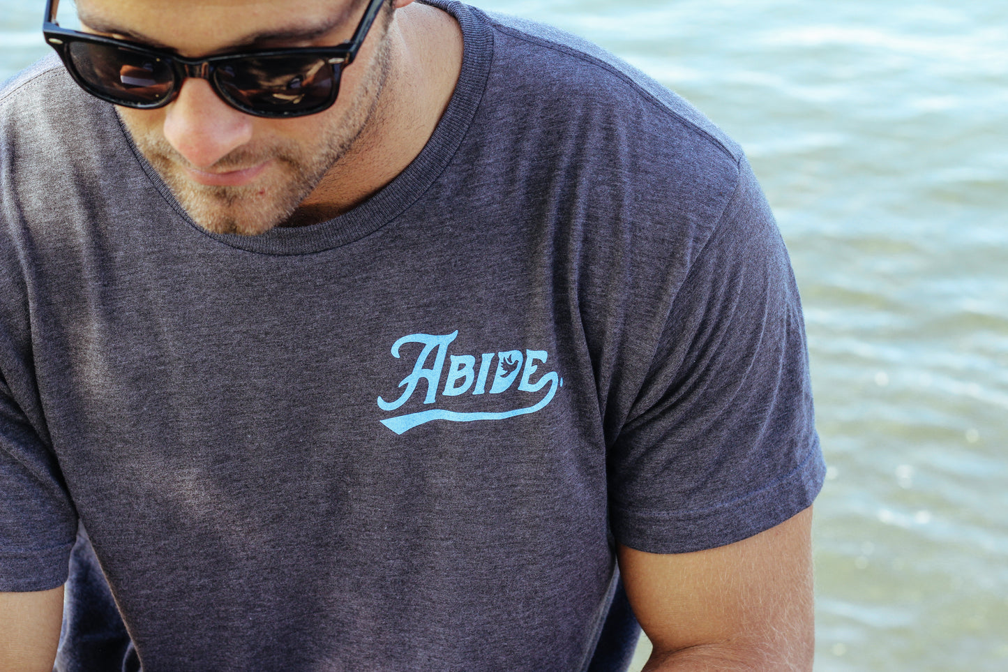 Abide. Heather Charcoal T-Shirt