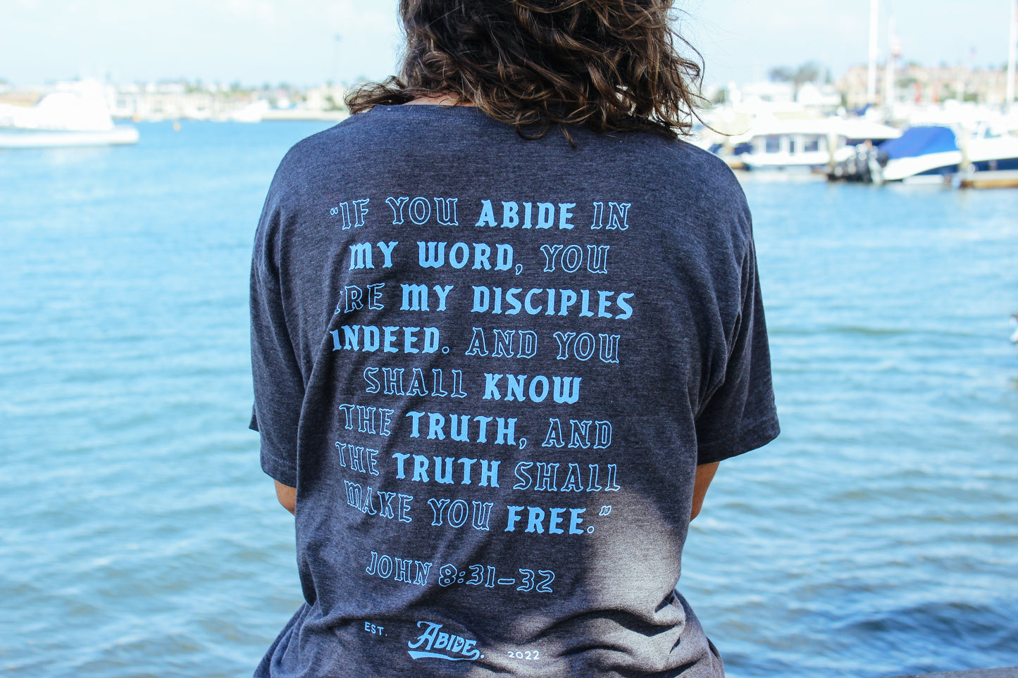 Abide. Heather Charcoal T-Shirt