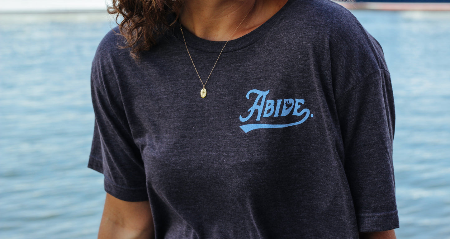 Abide. Heather Charcoal T-Shirt